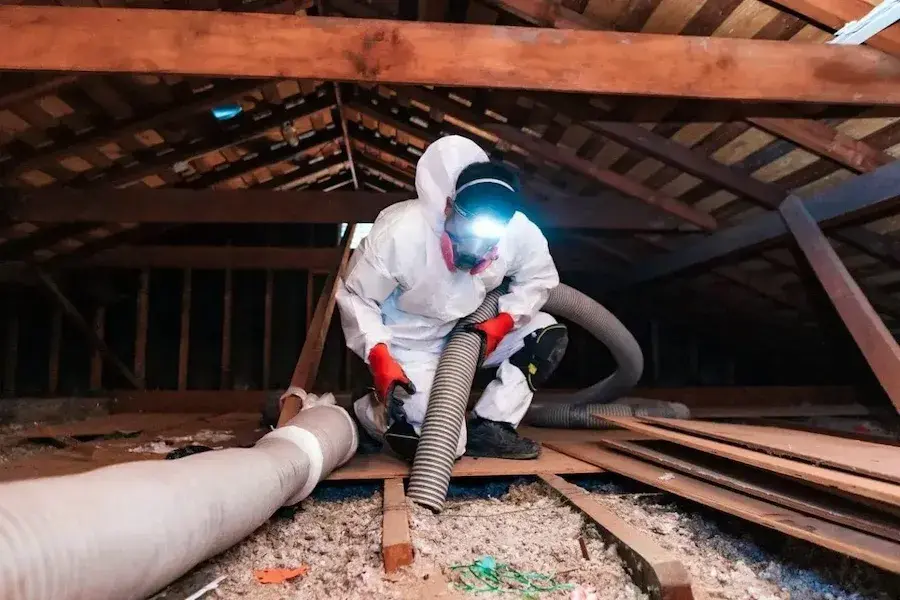 Attic cleaning process